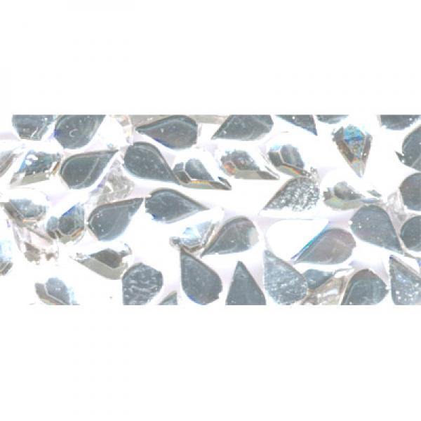 Glitzersteine Tropfen 50 Stk. crystal clear