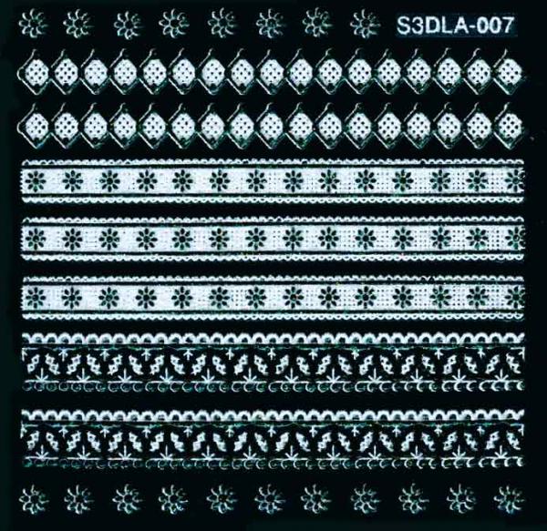 3D Sticker Black & White S3DLA-007